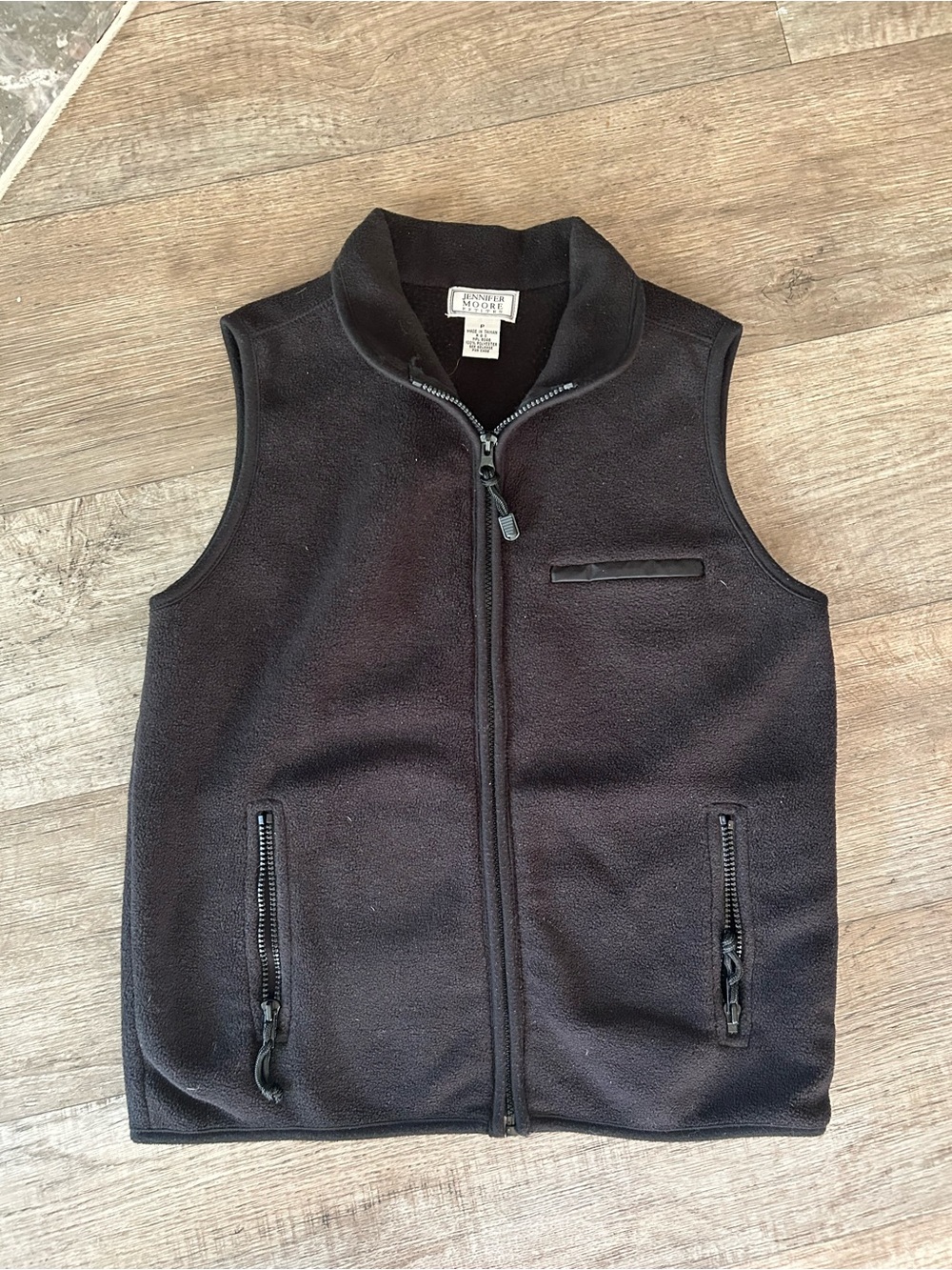 Jennifer Moore Women’s Black Fleece Vest - Full Zip